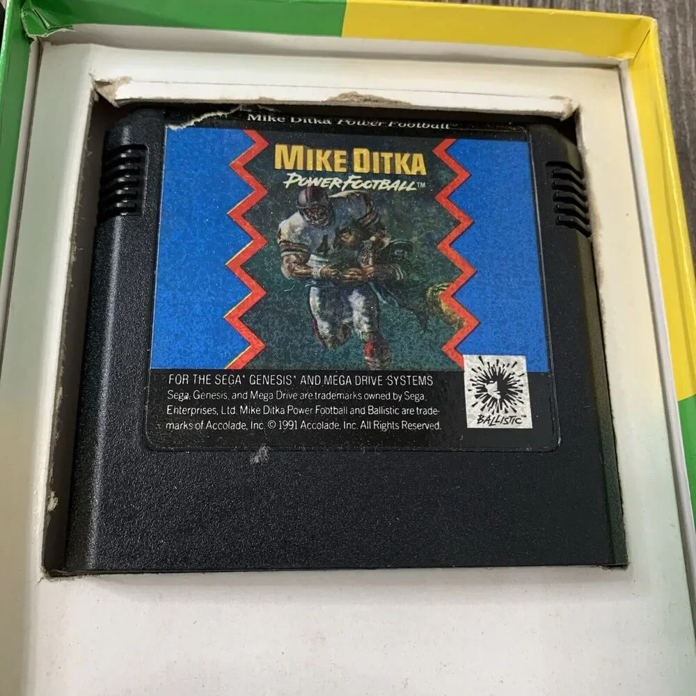 MIKE DITKA POWER FOOTBALL SEGA GENESIS With Box‎ VIDEO GAME